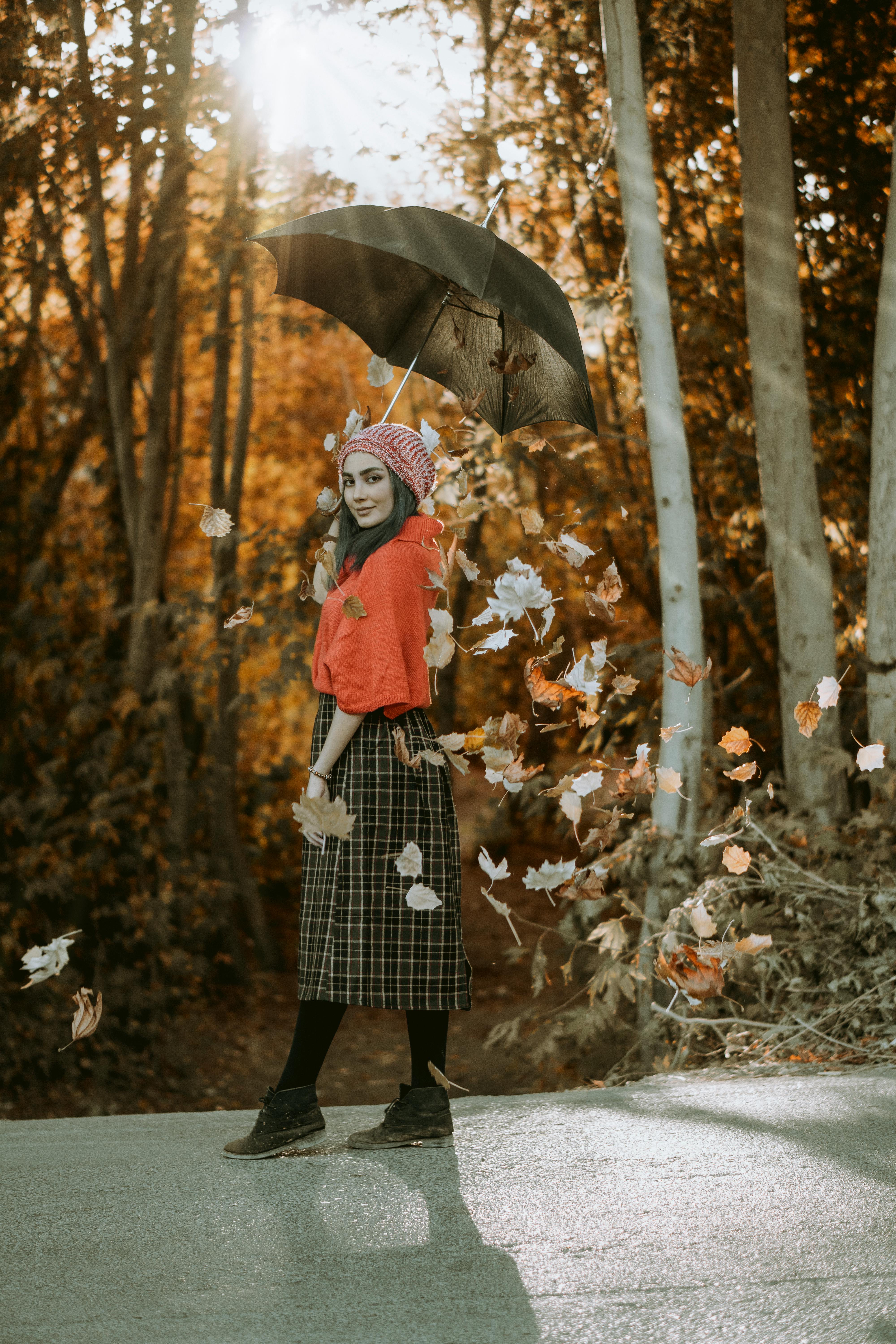 plaid umbrella