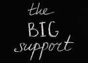 The Big Support Lettering Text on Black Background