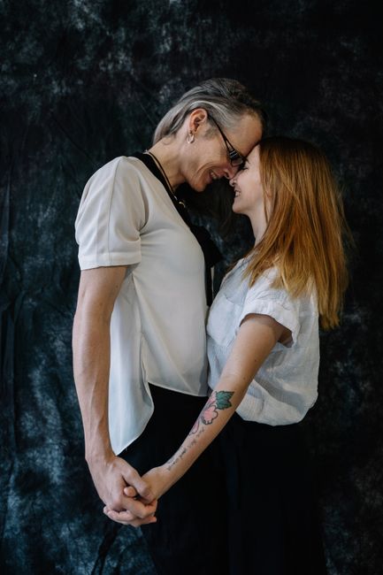 Loving couple sharing a tender moment, symbolizing affection and connection.