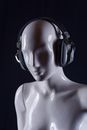 Mannequin Wearing Headset