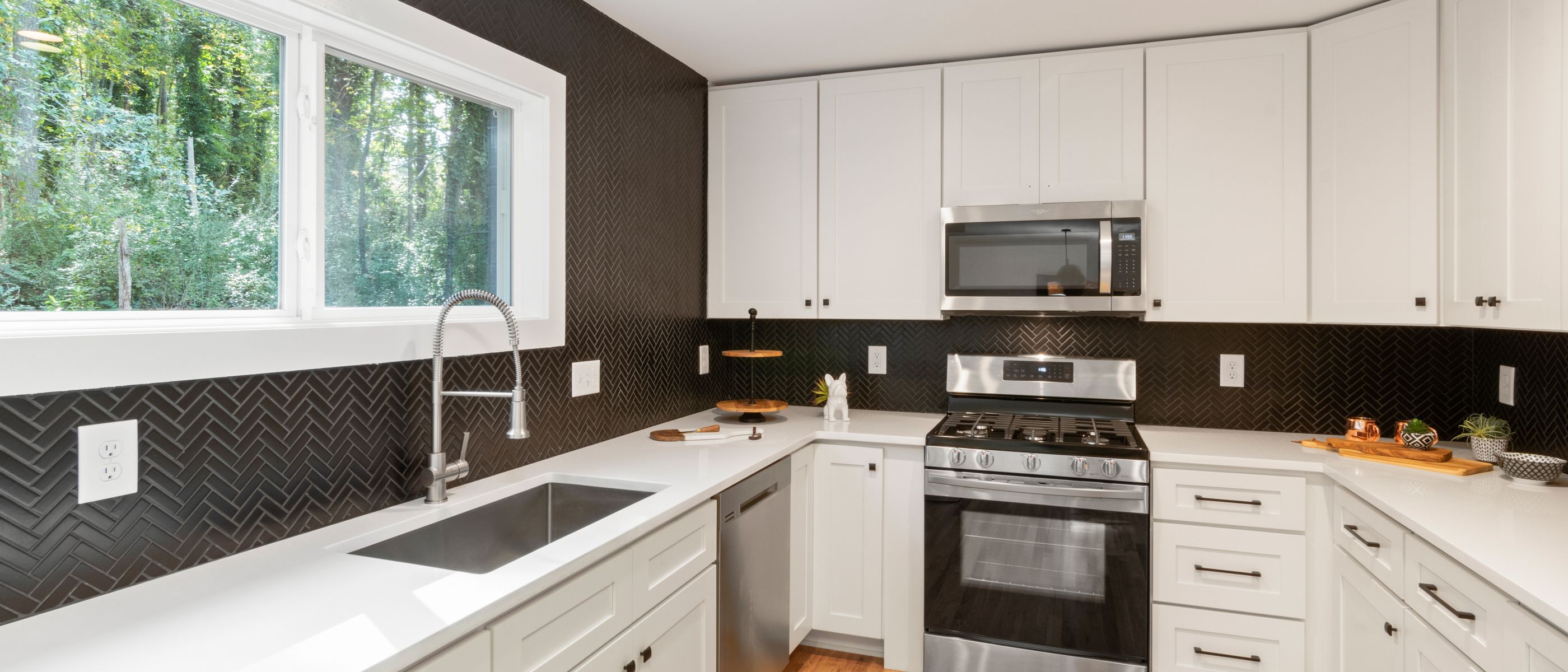 Kitchen Spraying in The Hyde — walls rolled to an even, flat finish