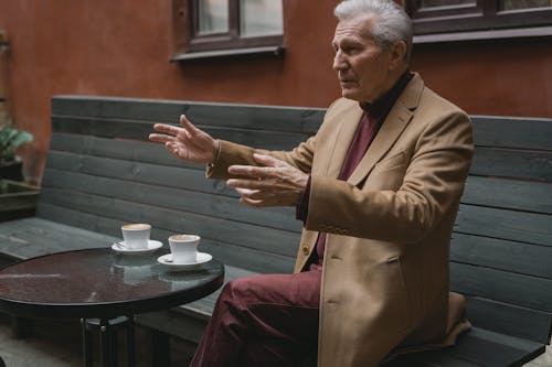 A Man Sitting on the Bench