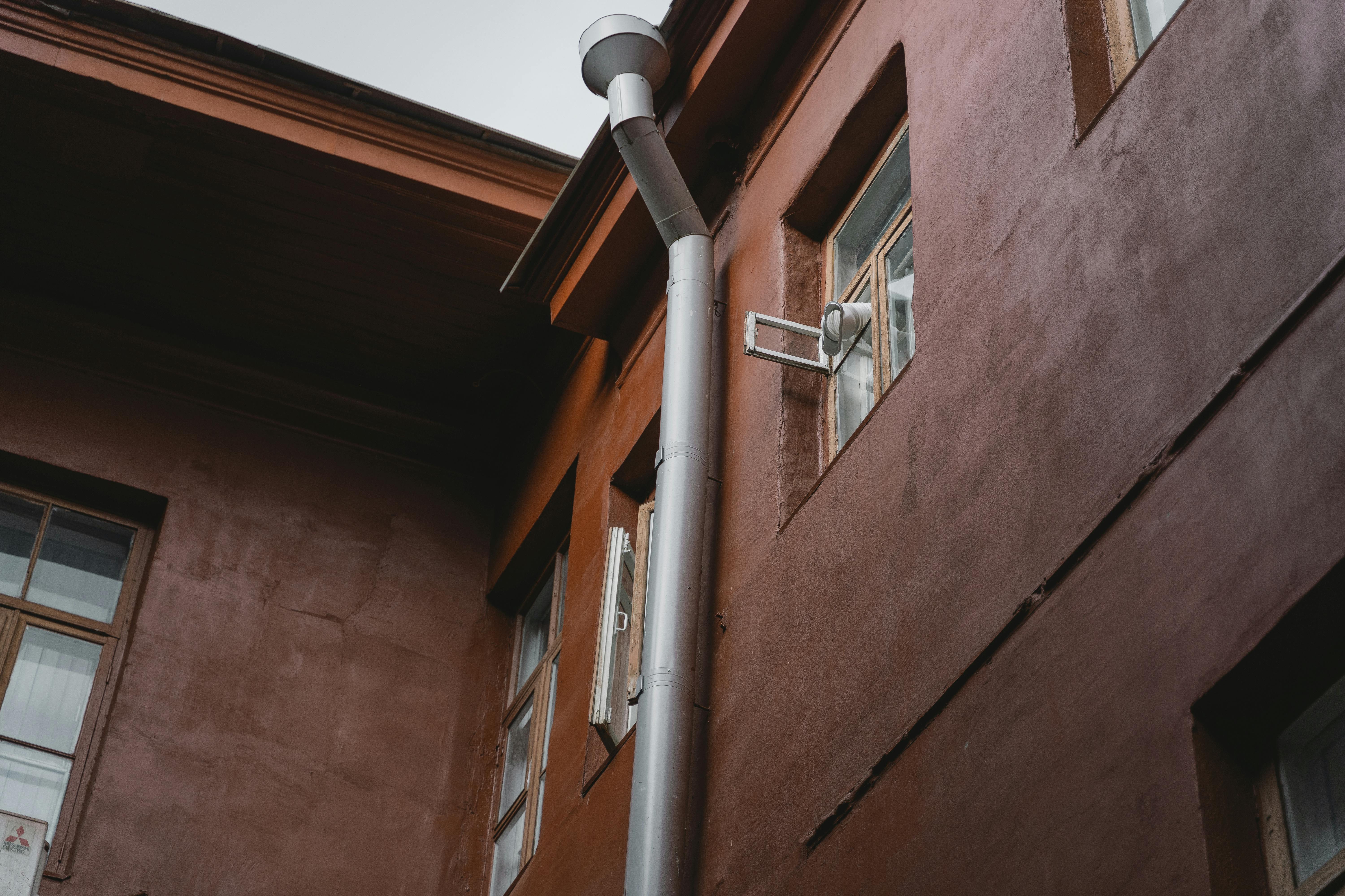 low angle shot of a building chimney