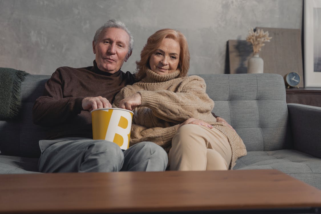 A Couple Watching a Movie · Free Stock Photo