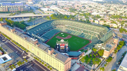 Gratis lagerfoto af antenne, arkitektur, baseball