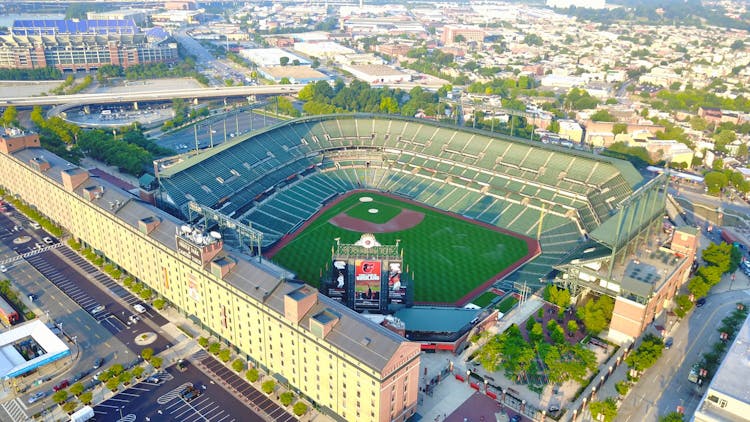 Birds Eye Photography Of Baseball Stadium