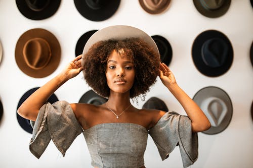 A Woman Wearing a Hat 