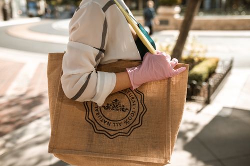 Tote bag with eco-friendly theme