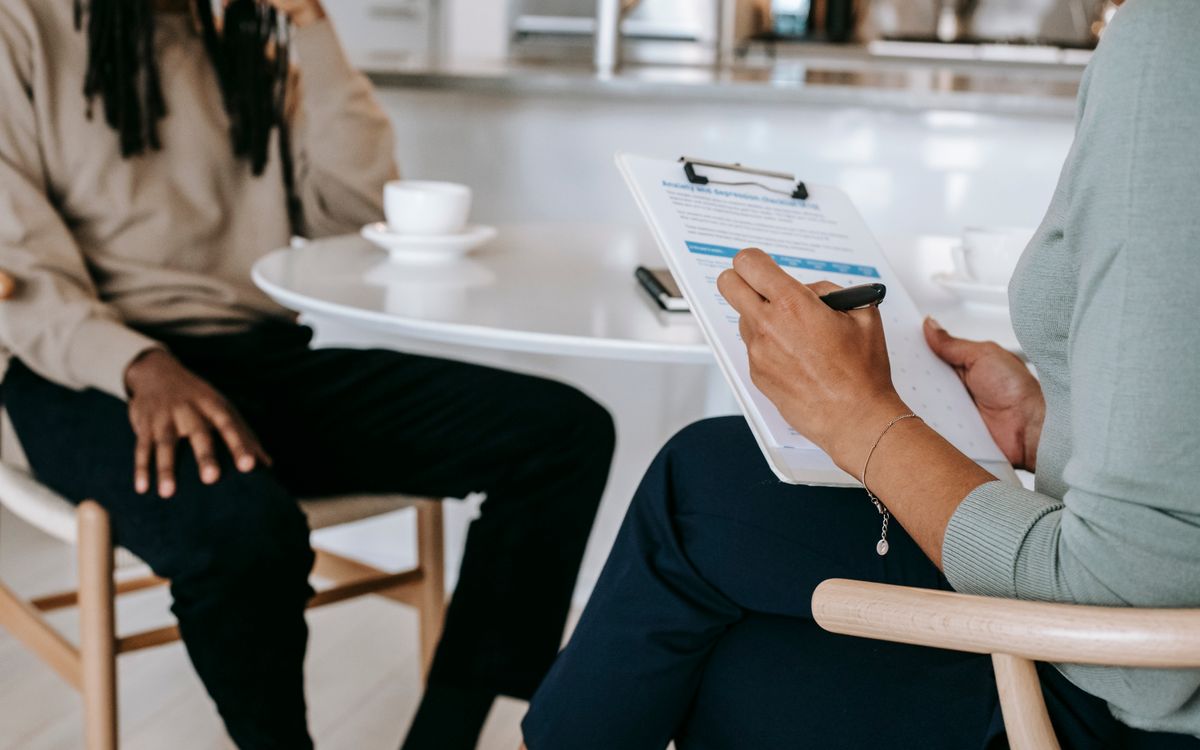 Business owner reviewing documents in a workshop