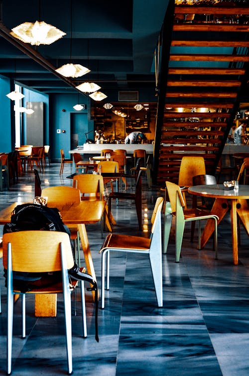 Interior of modern cafe in daytime
