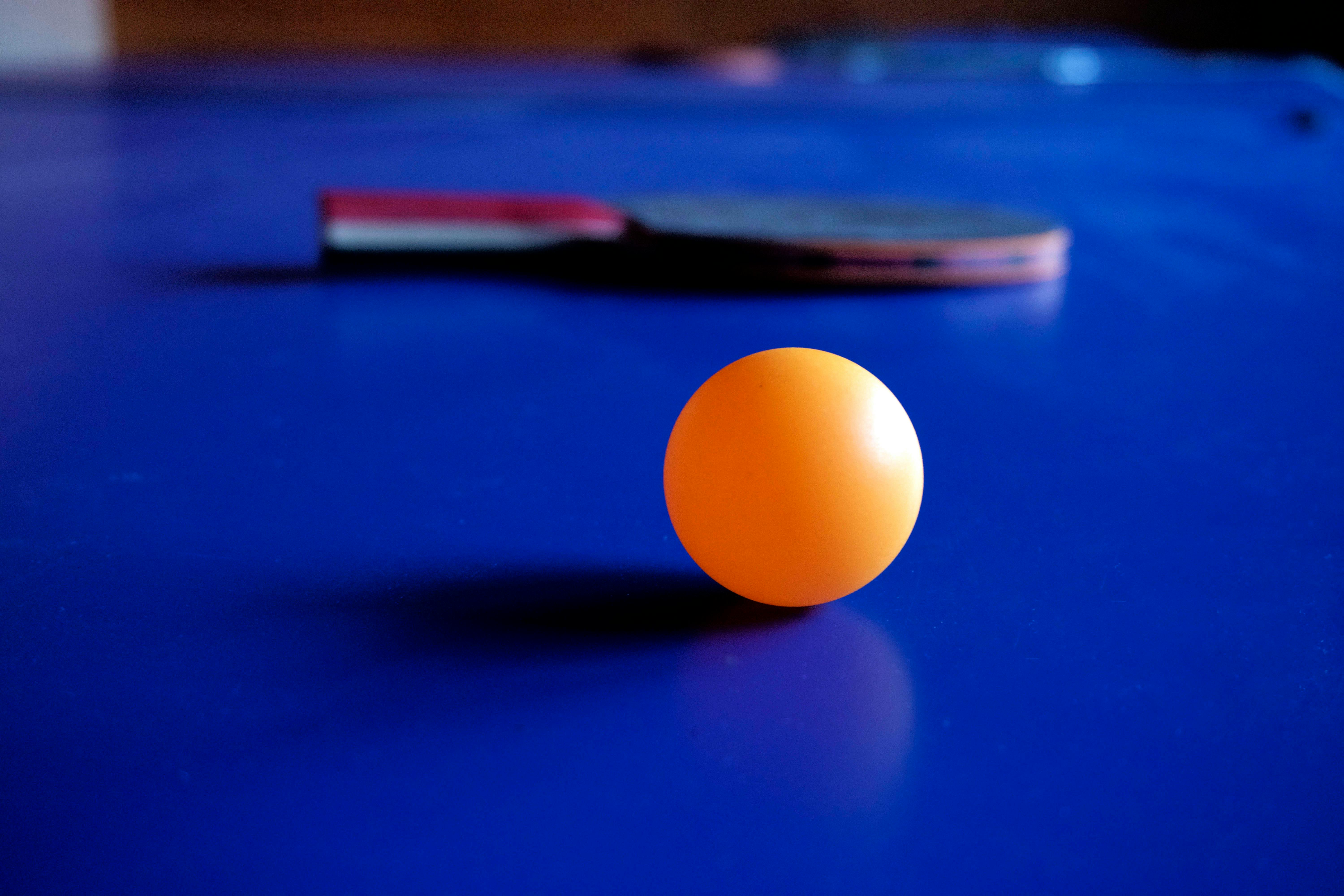 Orange Ping Pong Ball Free Stock Photo