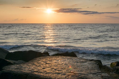 Foto d'estoc gratuïta de alba, oceà, platja