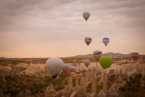 Бесплатное стоковое фото с Аэрофотосъемка, горячие воздушные шары, индейка