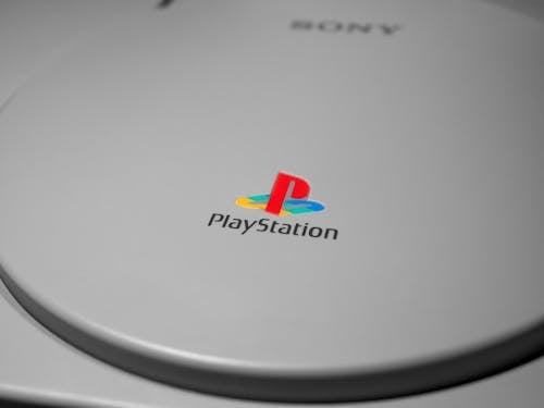 Close-Up Shot of the Playstation Logo