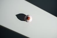 White Round Plastic on White Table