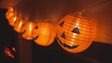 Orange Jack O Lantern Lamp