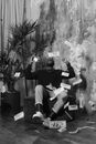 Man in Black Long Sleeve Shirt Sitting on Chair