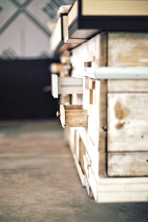 Old wooden furniture / drawer