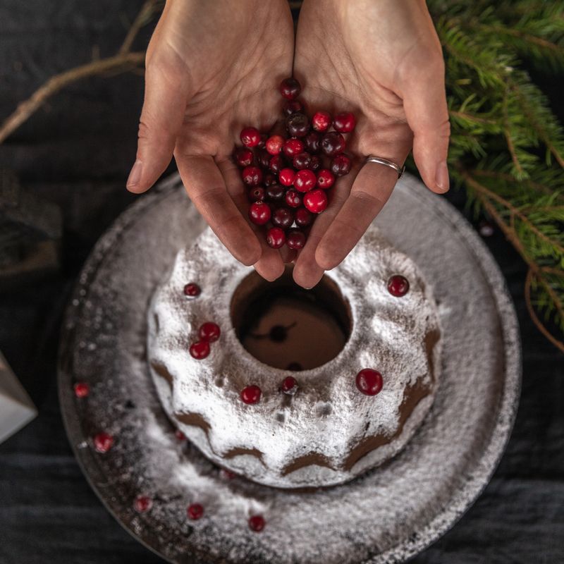 Christmas Breakfast Strata with Cranberries and Pecans