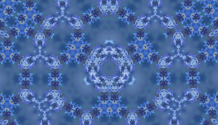 Blue Mosaic Art Background