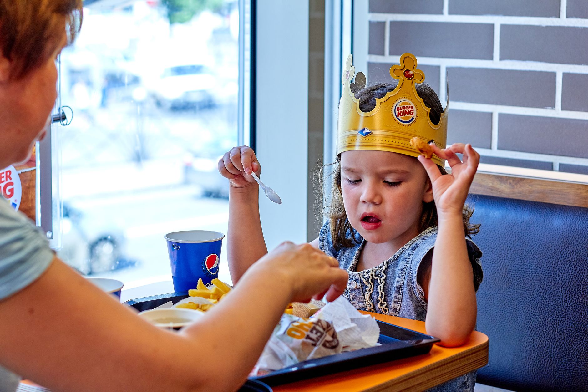Golden Burger King fries in a basket