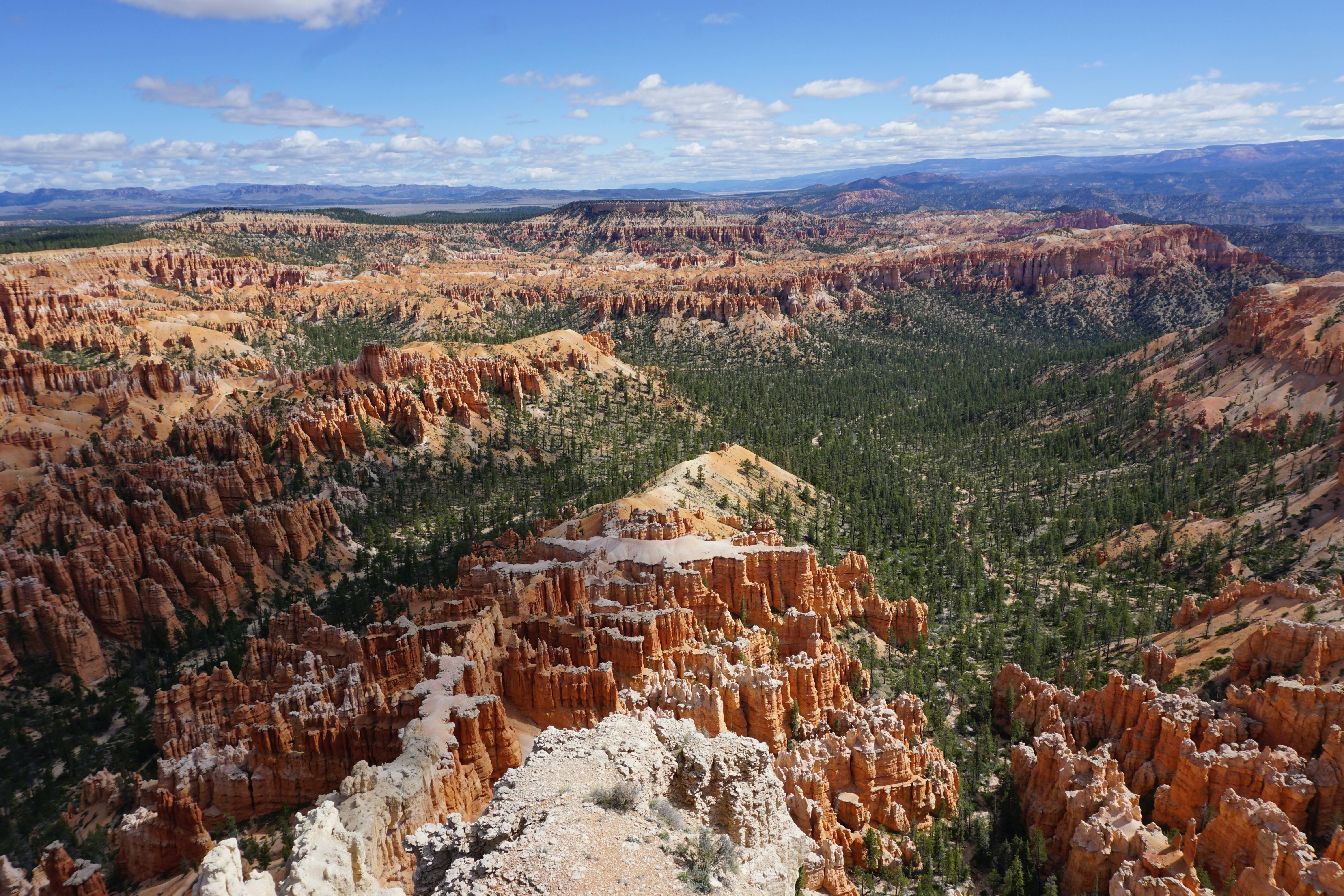 Free A breathtaking aerial view of Bryce Canyon showcasing its unique geological formations. Stock Photo
