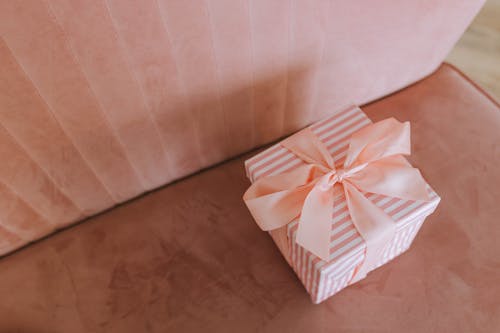 Free White and Pink Gift Box Stock Photo