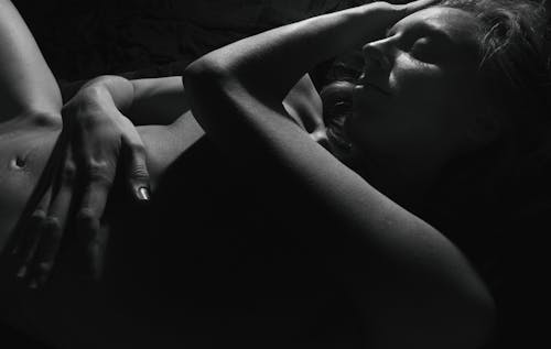 Free Monochrome Photo of a Naked Woman Stock Photo