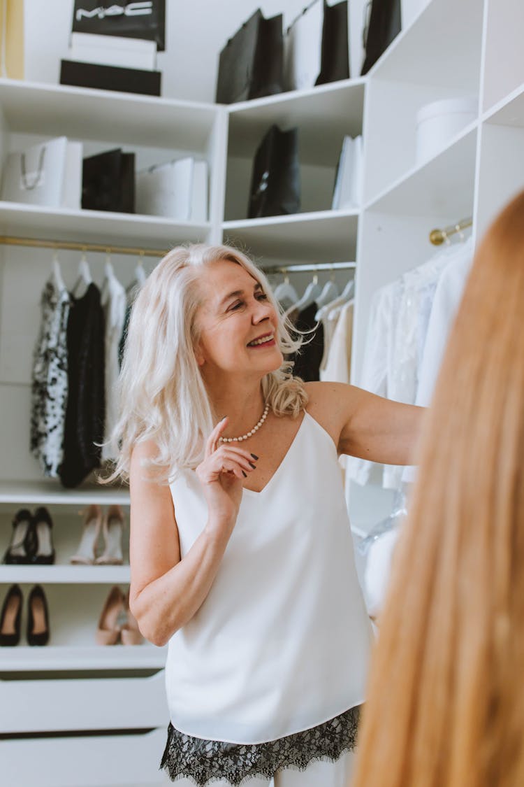 A Woman In The Walk In Closet