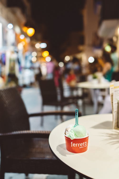 Ice Cream Cup on Table