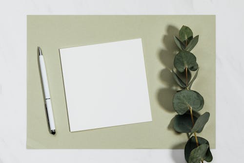 Kostnadsfri bild av anteckning, blommig, grönt papper