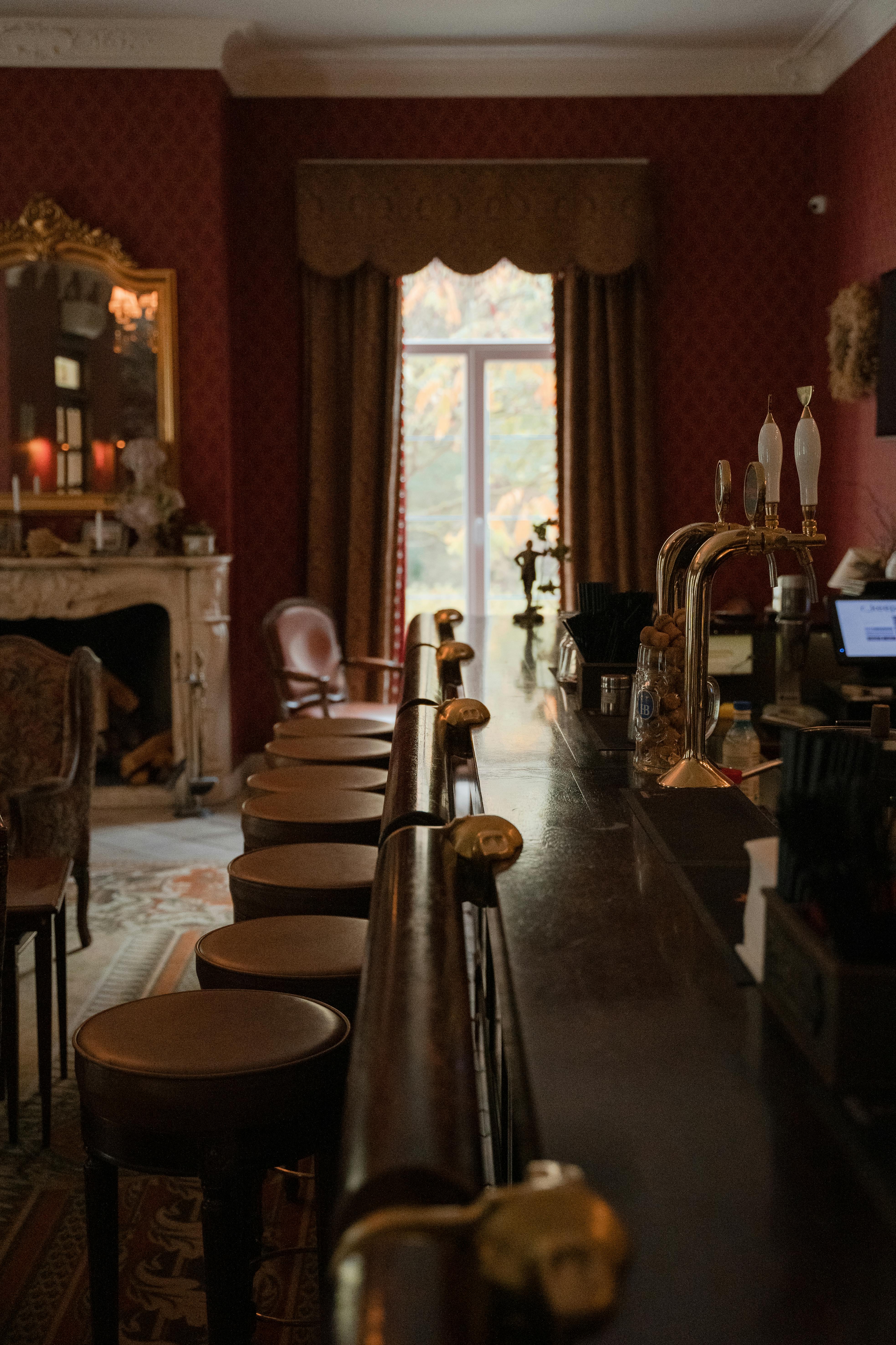 bar counter in empty room