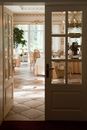 White Wooden Framed Glass Door