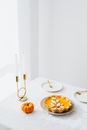 White Ceramic Plate With Stainless Steel Fork and Bread Knife