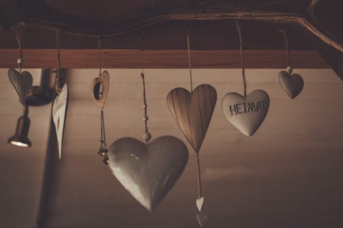 Free stock photo of decoration, heart, wood