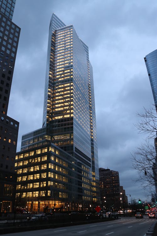 High Rise Buildings Under the Cloudy Sky