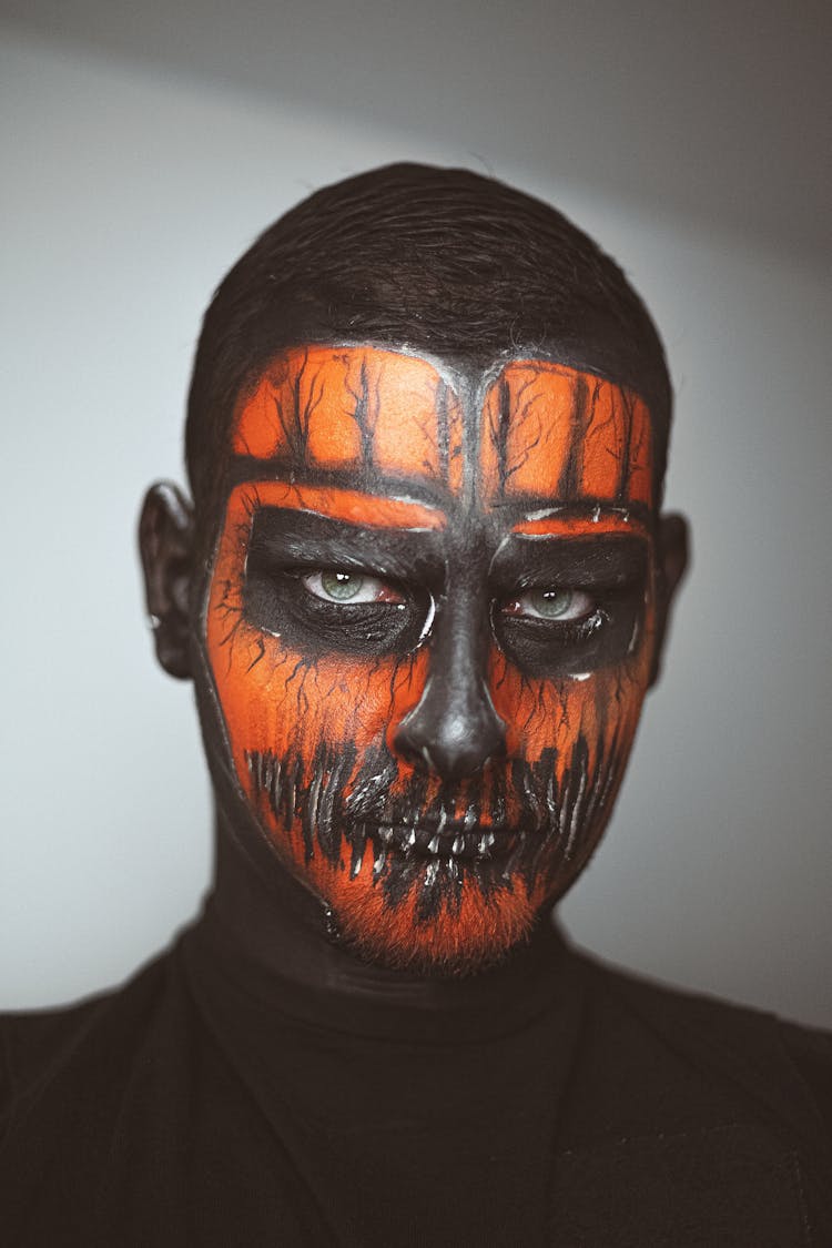 Male Model With Spooky Halloween Mask