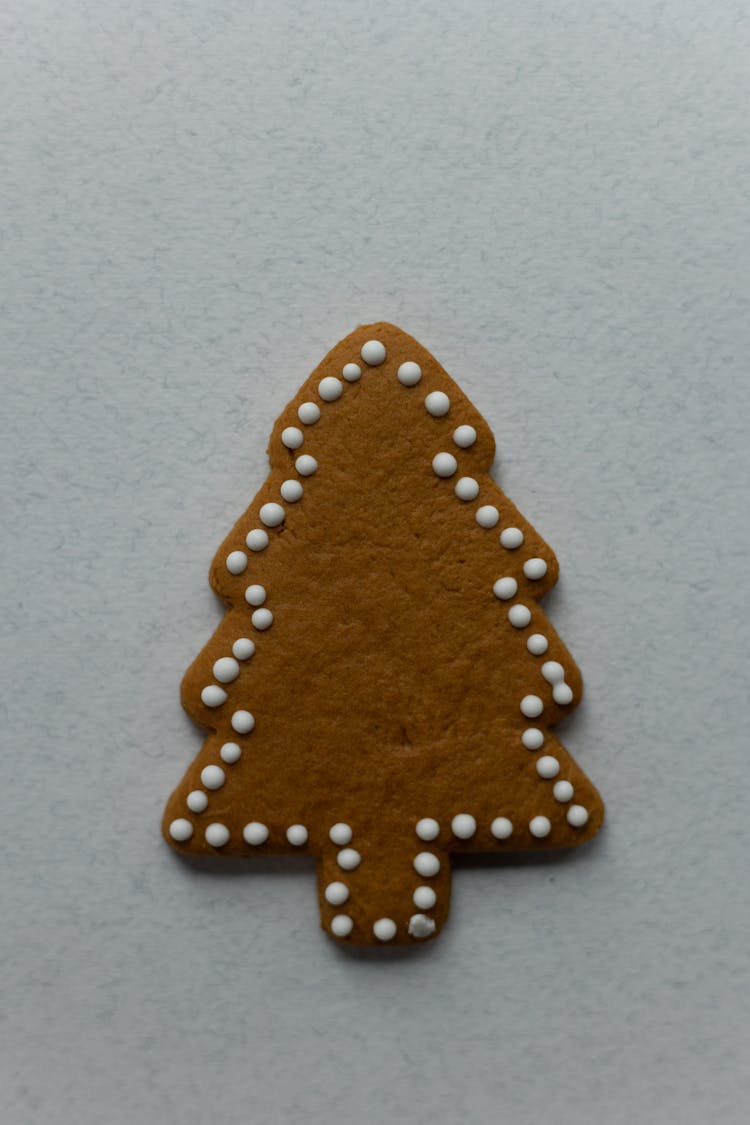 Delicious Gingerbread Cookie In Form Of Fir Tree