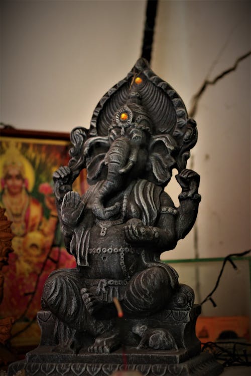 Darmowe zdjęcie z galerii z antyczny, bóg ganapathi, brązowy