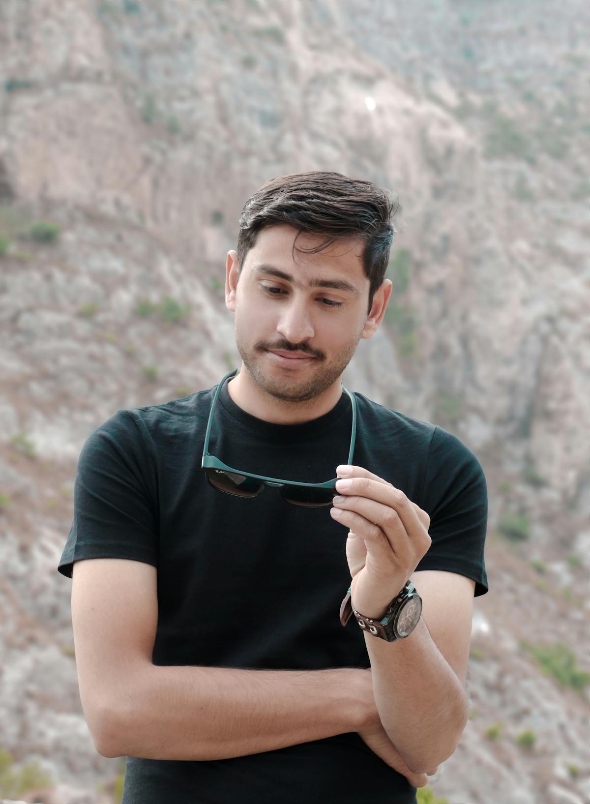 Person eating a colorful healthy bowl at a table
