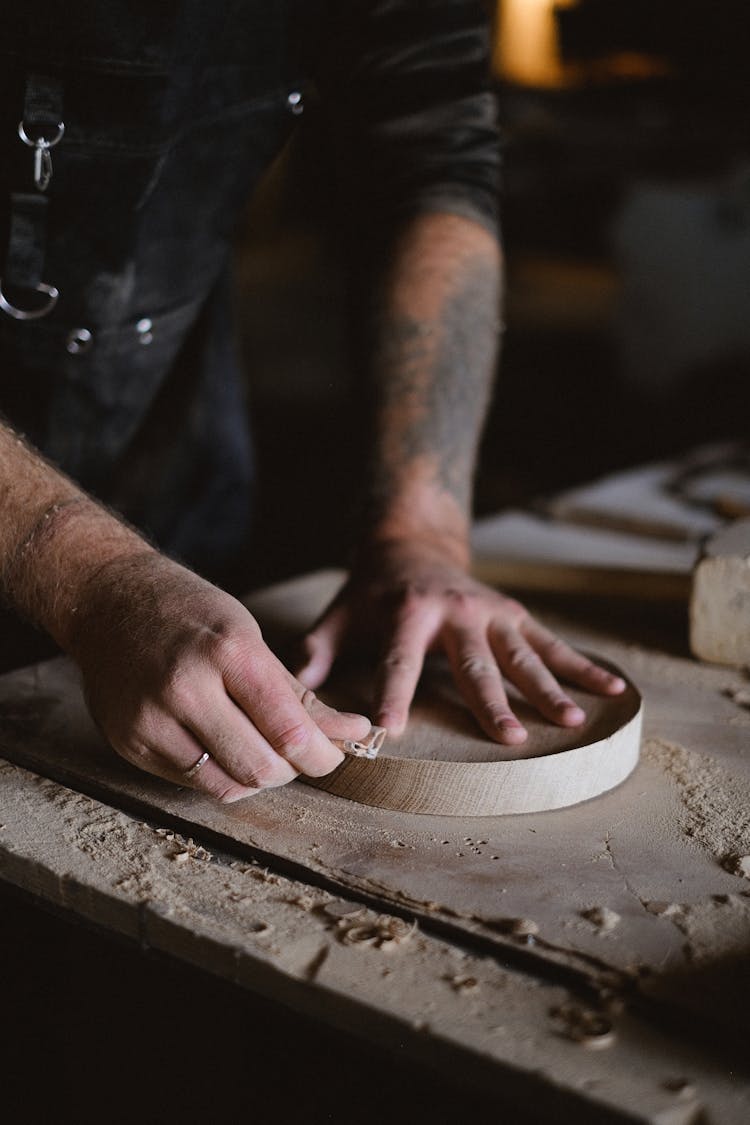 Crop Master Polishing Wooden Plank