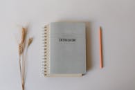 Bunch of Wheat Next to a Notebook and a Pencil