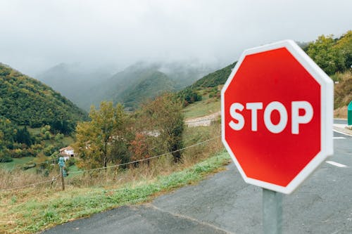 Red and White Stop Sign