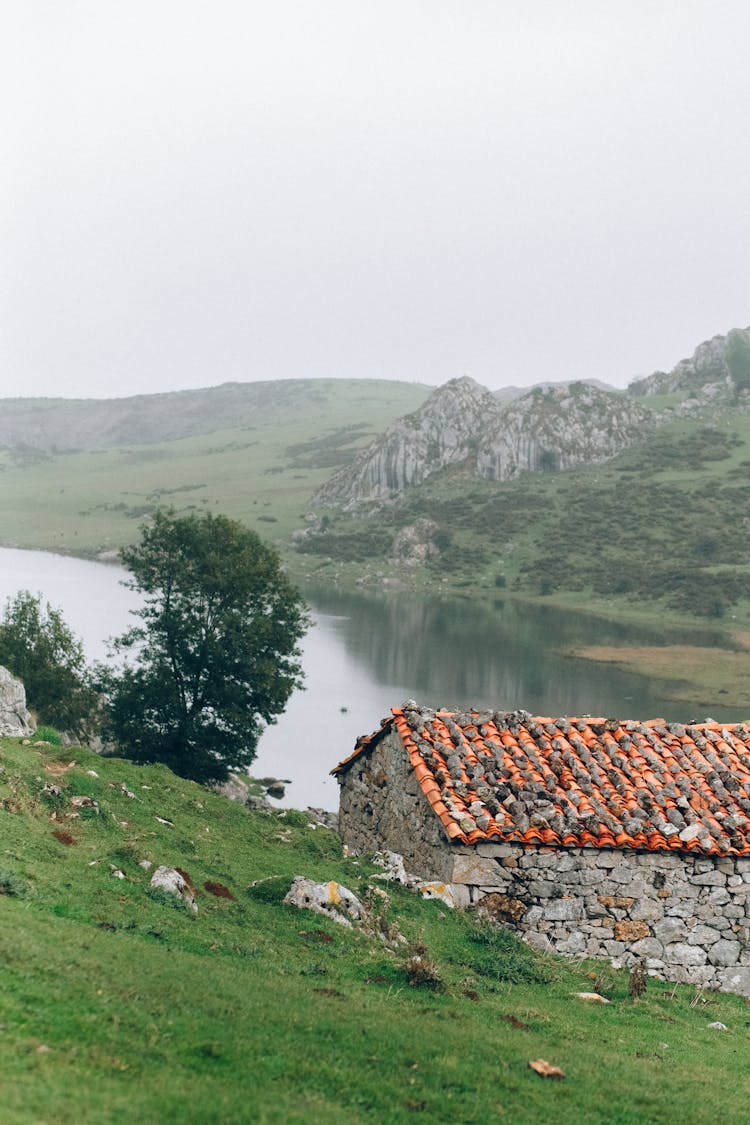 Concrete House Near The Lake