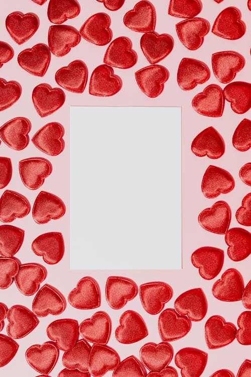 Free White and Pink Heart Illustration Stock Photo