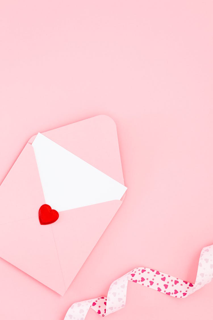 Pink Envelope With Heart 