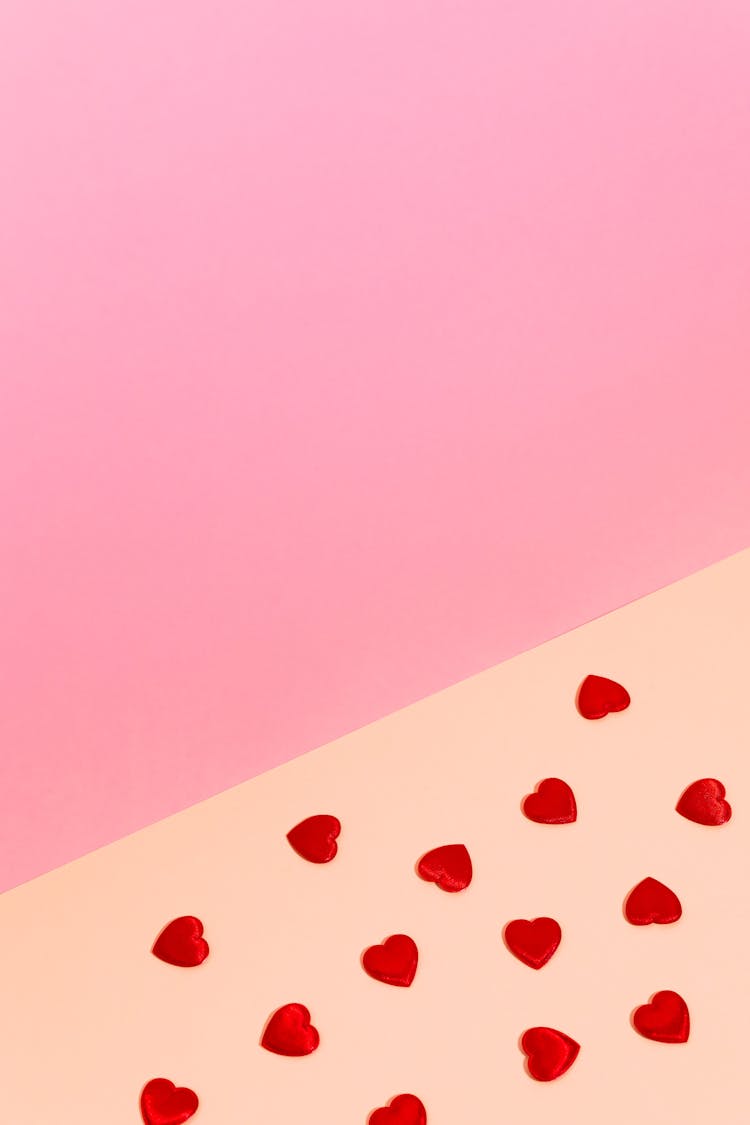 Pink Copy Space And Hearts