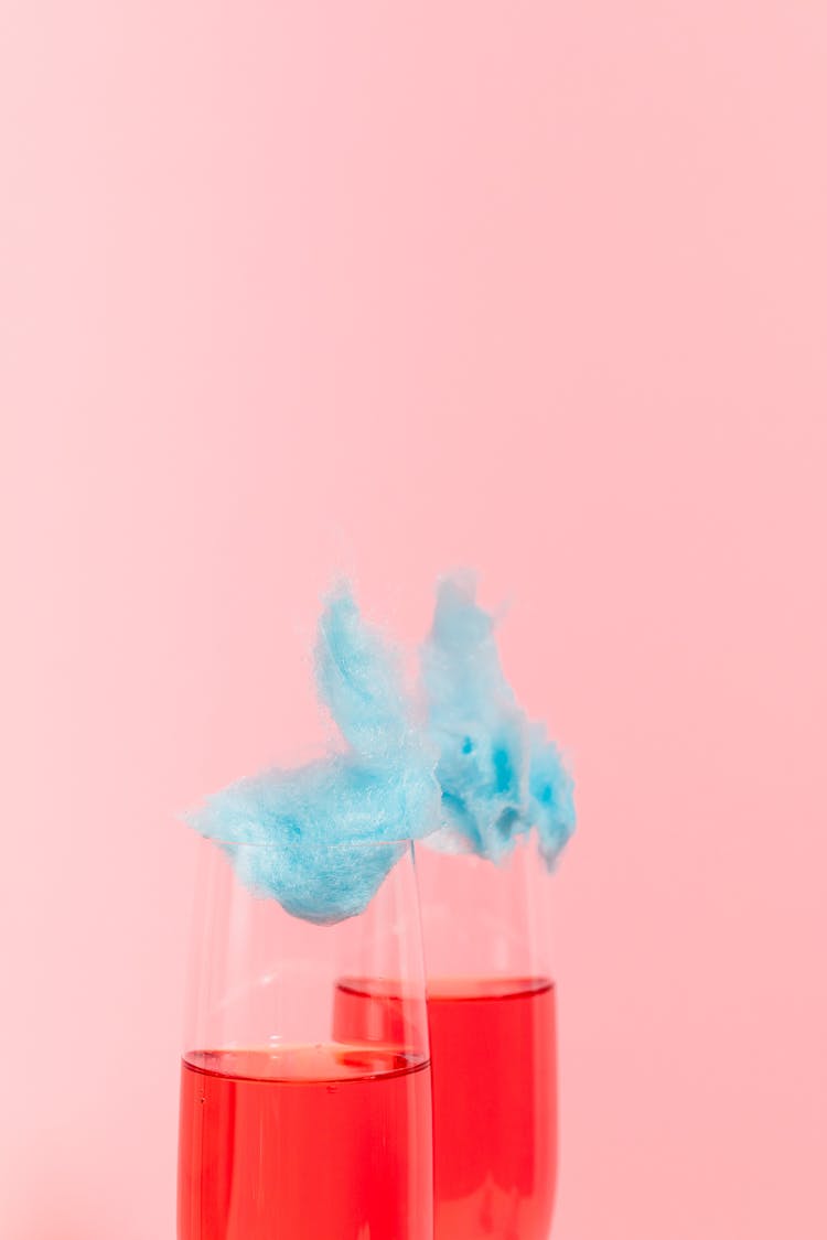 Drinks With Blue Candyfloss