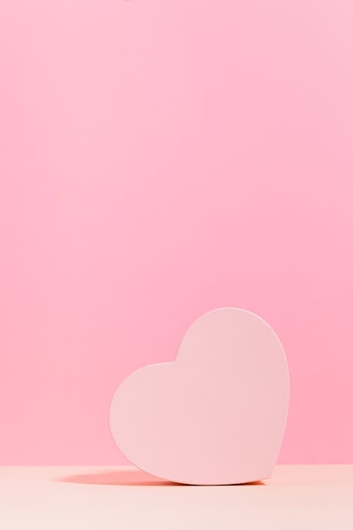 Heart Shape on Pink Background · Free Stock Photo