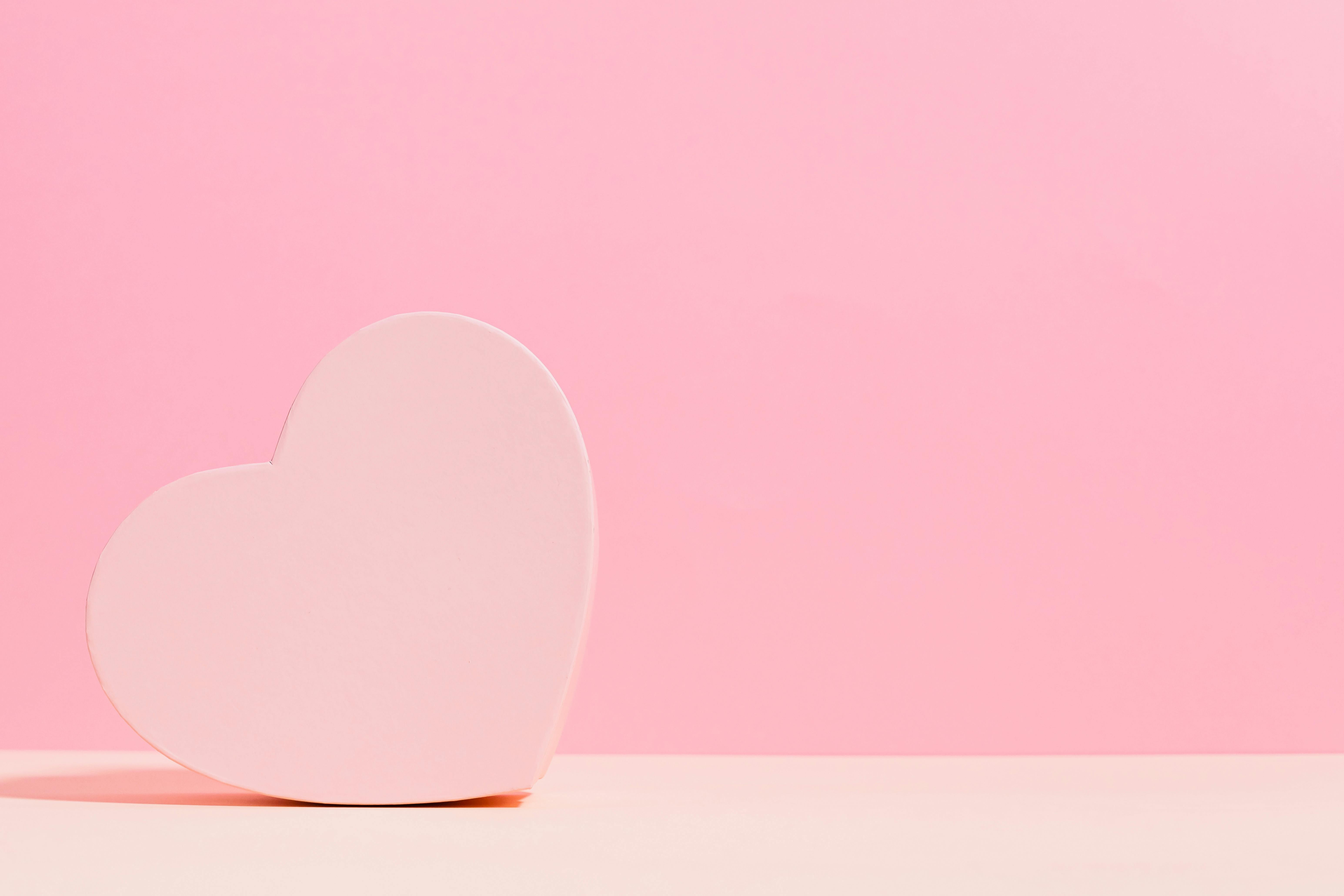 Love Heart on a Pink Background · Free Stock Photo